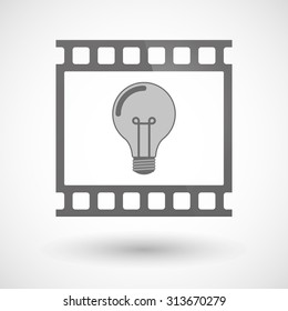 Illustration of a photographic film icon with a light bulb