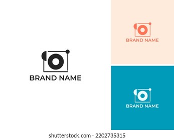 ILLUSTRATION PHOTOGRAPHY ABSTRACT CAMERA LENS BLACK COLOR SIMPLE LOGO ICON TEMPLATE DESIGN ELEMENT VECTOR. GOOD FOR PHOTO STUDIO, APPS