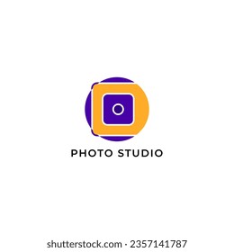 ILLUSTRATION PHOTOGRAPHY ABSTRACT CAMERA LENS SIMPLE LOGO ICON TEMPLATE DESIGN ELEMENT VECTOR. GOOD FOR PHOTO STUDIO, APPS