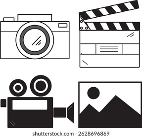 Illustration Photography and Camera Icons