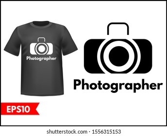 illustration of photography design tshirt