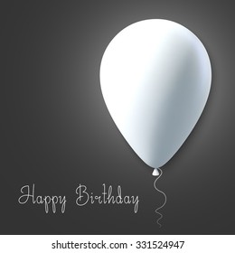 Illustration of Photorealistic Vector Air Balloons. Happy Birthday Wish with Vector Balloon gift