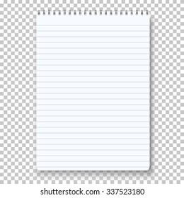 Illustration von fotorealem VektorNotepad einzeln auf transparentem Hintergrund. Reinigen Sie den VektorNotepad auf Spiralfeder