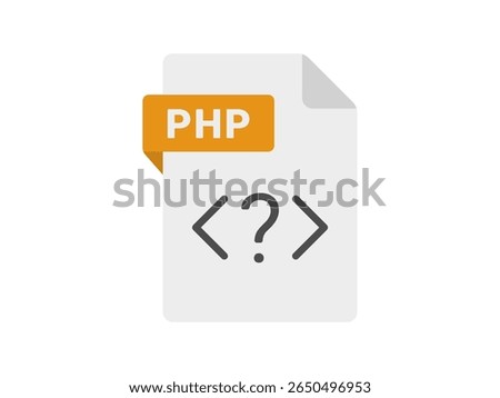 Illustration of PHP extension file icon.