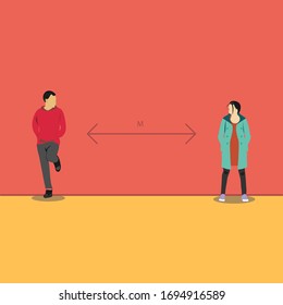 Illustration physical distance template design