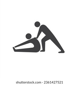 illustration of physiotherapy, vector art.