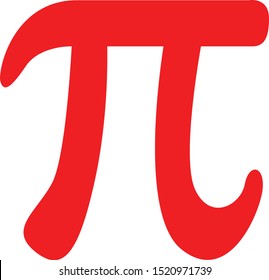 illustration of Pi, sticker,tshirt print, vector illustration