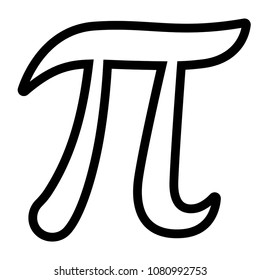 Illustration of pi symbol on white background