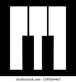 illustration of piano icon, vector illustration
