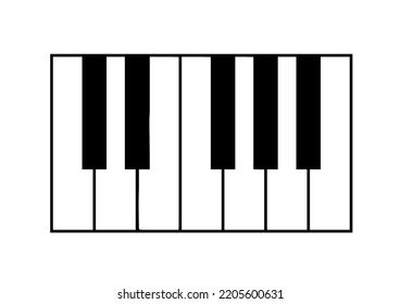 Illustration of Piano Key, clipart