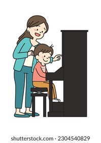 Illustration of Piano Lessons for Kid