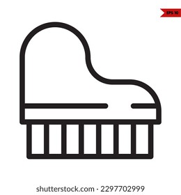 illustration of piano line icon 