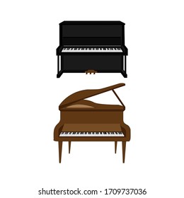 Illustration of piano musical instrument design