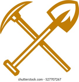 Pick And Shovel Crossed Images, Stock Photos & Vectors | Shutterstock