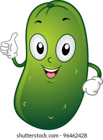 Illustration of a Pickle Mascot Giving a Thumbs Up