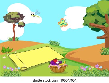 illustration of picnic