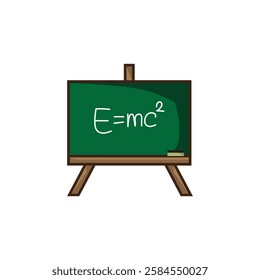 illustration of a picture of a blackboard with formulas still written on it