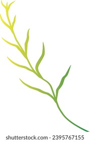 illustration of a picture in the form of a leaf twig