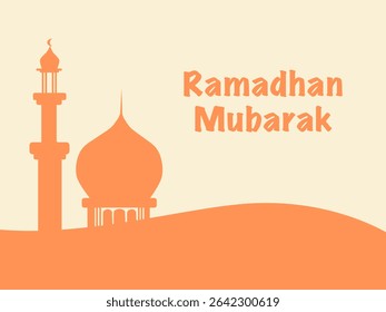 illustration of a picture of a mosque to commemorate the month of Ramadan for Muslims