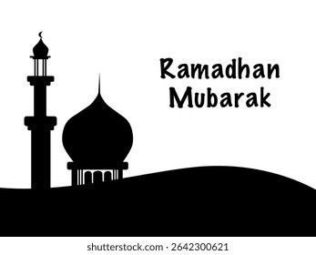 illustration of a picture of a mosque to commemorate the month of Ramadan for Muslims