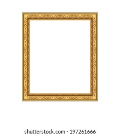 Illustration picture ornate frame isolated on white background - vector