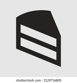 illustration of a piece of cake solid icon