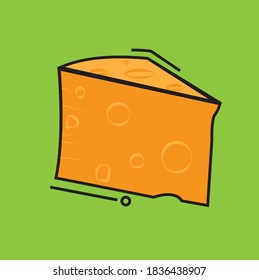 illustration of a piece of cheese