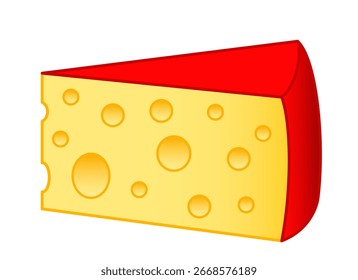 Ilustración de un pedazo de queso
