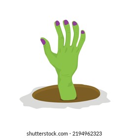 illustration of a piece of green hand emerging from the ground