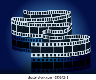 illustration piece movie films on reflecting surfaces