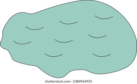 Illustration: a piece of sea or lake created in digital graphics. Suitable for creating patterns, decorating business cards, recipes, printing and websites.