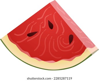 ilustración de una pieza de sandía