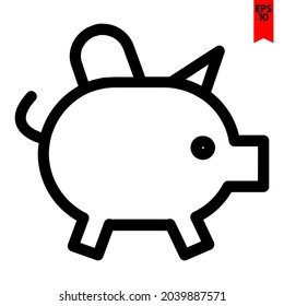 illustration of pig design icon