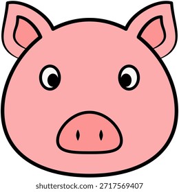 Ilustración de cabeza de cerdo