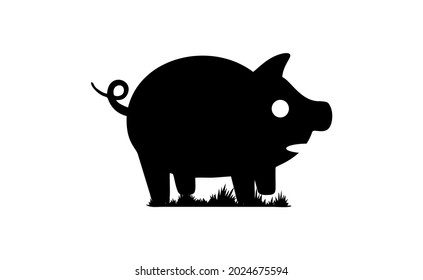illustration of pig inspiration logo icon