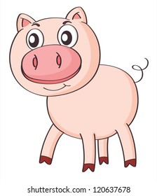 Abbildung eines Schweins auf weißem Hintergrund
