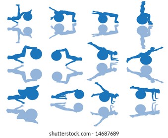 Illustration of pilates exercise