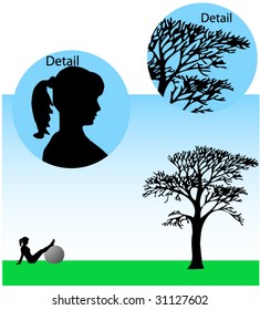 Illustration of pilates exercise