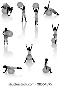  Illustration of pilates exercise
