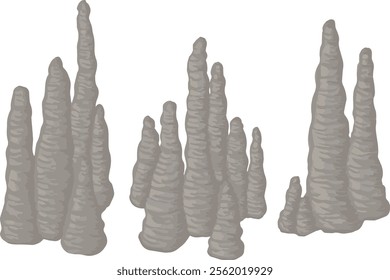 Illustration of a pile of sandstone rocks on a white background