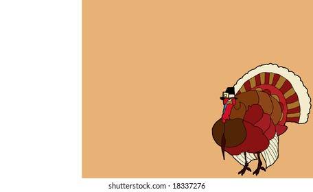 Illustration of a pilgrim turkey