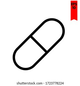 illustration of pill flat icon