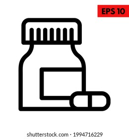 illustration of pill line icon