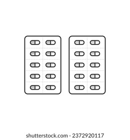 Illustration of a pill Illustration of a medicine