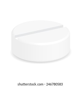 Illustration of pills vector isolated on white background
