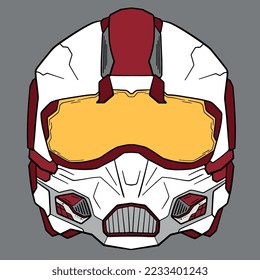 Illustration of pilot helmet vector
