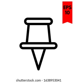 illustration of pin flat icon