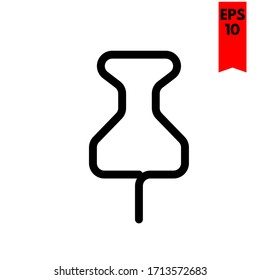 ilustración de icono plano de pin