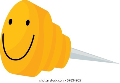 illustration of pin on a white background