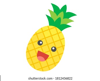 Illustration of a pineapple character.